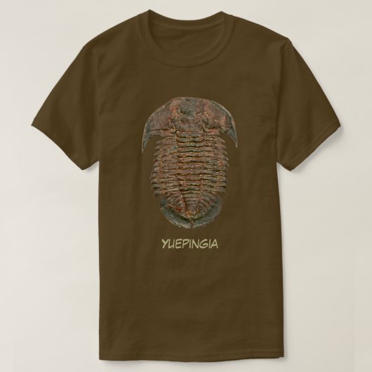 Yuepingia化石三葉虫 Tシャツ (デザイン正面)