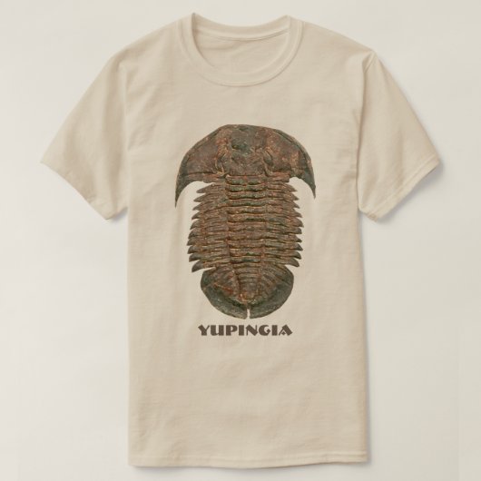 Yuepingia化石三葉虫 Tシャツ (デザイン正面)