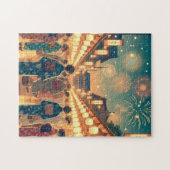 Yukata Night Walk – Japanese Festival Puzzle ジグソーパズル (横)