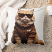 Yuki the Cat：コージー装飾用クッション クッション (ブランケット)