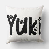 Yuki the Cat：コージー装飾用クッション クッション (裏面)