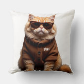 Yuki the Cat：コージー装飾用クッション クッション (正面)