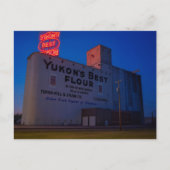 Yukon' Best Flour Mill Neon Sign At Dusk  シーズンポストカード (正面)