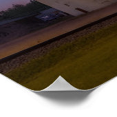 Yukon' Best Flour Mill Neon Sign At Dusk Poster ポスター (角)