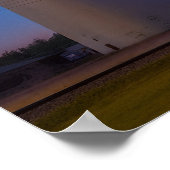 Yukon' Best Flour Mill Neon Sign At Dusk Poster ポスター (角)