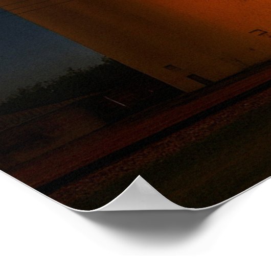 Yukon' Best Flour Neon Night Artistic View  ポスター (角)