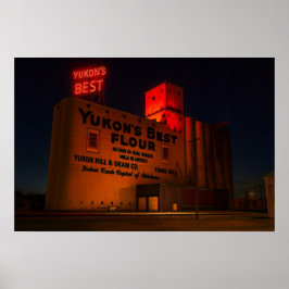 Yukon' Best Flour Neon Night Artistic View  ポスター