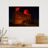 Yukon' Best Flour Neon Night Artistic View  ポスター (キッチン)