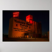 Yukon' Best Flour Neon Night Artistic View  ポスター (正面)