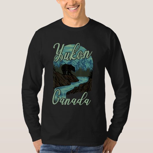 Yukon Canada Nature Bear Mountains Attire For Men  Tシャツ (正面)