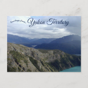 Yukon Territoryカナダの雲と山 ポストカード