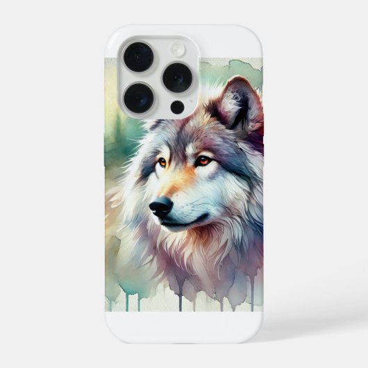 Yukon Wolf 040924AREF125 - Watercolor iPhoneケース (裏面)
