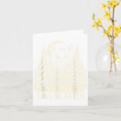 Yule Be Eaten Icelandic Cat Christmas Folklore Jól カード (黄色い花)