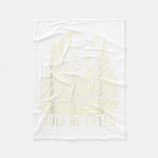 Yule Be Eaten Icelandic Cat Christmas Folklore Jól フリースブランケット (正面)