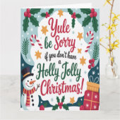 Yule Be Sorry Christmas カード (黄色い花)