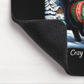 Yule Cat Keep It Cozy Funny Christmas Quote マウスパッド (コーナー)