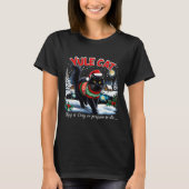Yule Cat Keep It Cozy Funny Christmas Quote  Tシャツ (正面)