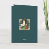 Yule Goat And Jultomten Scandinavian Christmas カード (裏面)