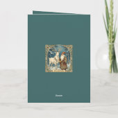 Yule Goat And Jultomten Scandinavian Julbocken カード (裏面)