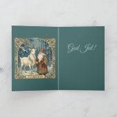 Yule Goat And Jultomten Scandinavian Julbocken カード (内部)