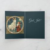 Yule Goat And Jultomten Scandinavian Mythology カード (内部)