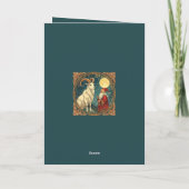Yule Goat And Jultomten Scandinavian Winter  カード (裏面)