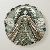 Yule Goddess Winter Solstice ラウンドクッション (裏面)