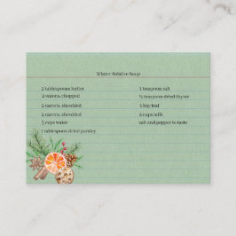 Yule Kitchen Witch Bulk Recipe Cards 名刺