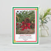 Yule Log Red Bow Green Red INSERT PHOTO  シーズンカード (スタンド正面)