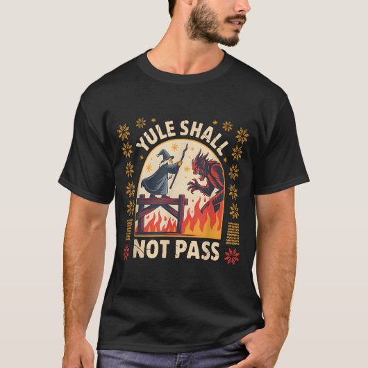 Yule Shall Not P Fantasy Krampus Holiday Pun Funny Tシャツ (正面)