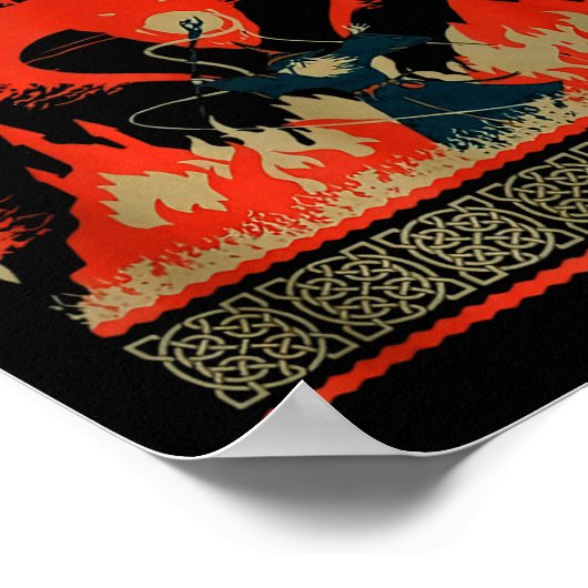 Yule Shall Not P Fantasy Wizard Holiday Pun  ポスター (角)