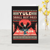 Yule Shall Not P Fantasy Wizard Holiday Pun Funny  カード (黄色い花)