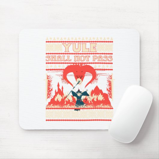 Yule Shall Not P Fantasy Wizard Holiday Pun Funny  マウスパッド (マウス)