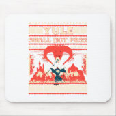 Yule Shall Not P Fantasy Wizard Holiday Pun Funny  マウスパッド (正面)