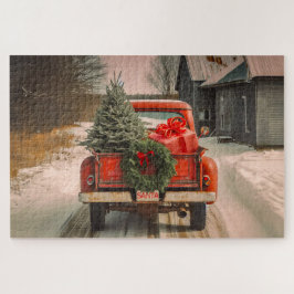 Yuletide配信：サンタの赤いトラックがキリストをもたらす ジグソーパズル