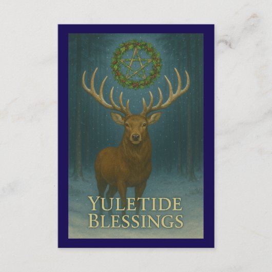 Yuletide Blessings Stag Enclosure Card エンクロージャーカード (正面)