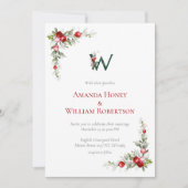 Yuletide Bliss：クリスマスカー結婚ド 招待状 (正面)