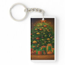 Yuletide Glow: Tree of Wonder Keychain