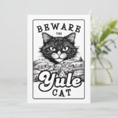Yuletide Greetings -ユール(キリスト降誕祭)猫に注意 シーズンカード (スタンド正面)