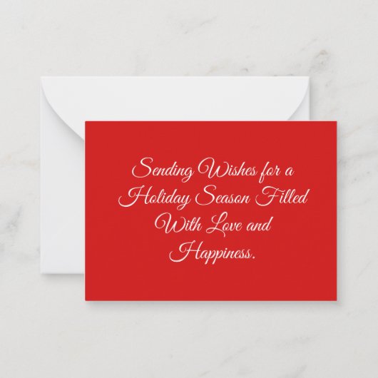 Yuletide Greetings Card ノートカード (裏面)