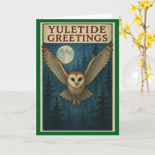 Yuletide Greetings Christmas Card カード (黄色い花)