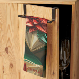 Yuletide Opulence：クリスマスの黄金の糸 キッチンタオル