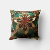 Yuletide Opulence：クリスマスの黄金の糸 クッション (裏面)