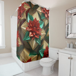Yuletide Opulence：クリスマスの黄金の糸 シャワーカーテン