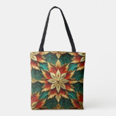 Yuletide Opulence：クリスマスの黄金の糸 トートバッグ (裏面)