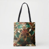 Yuletide Opulence：クリスマスの黄金の糸 トートバッグ (正面)