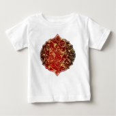 Yuletide Opulence:クリスマスの黄金の糸 ベビーTシャツ (正面)