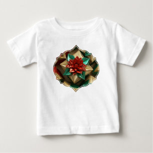 Yuletide Opulence:クリスマスの黄金の糸 ベビーTシャツ