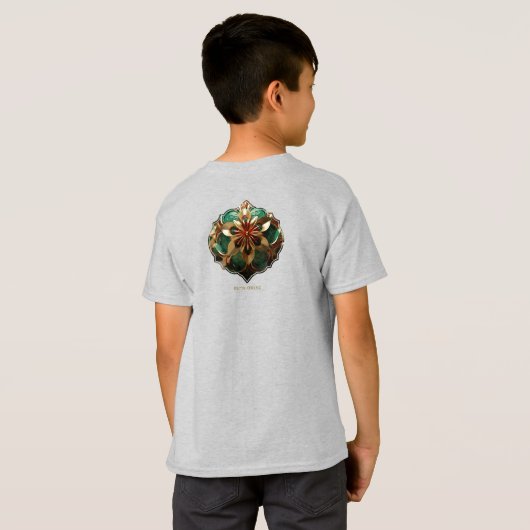 Yuletide Opulence:クリスマスの黄金の糸 Tシャツ (裏面フル)