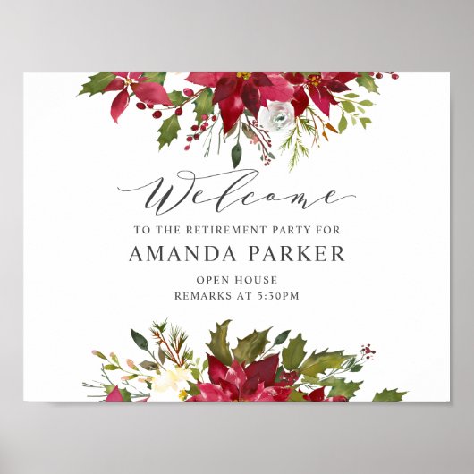 Yuletide PoinsettiaウェルカムポスターV2 ポスター (正面)